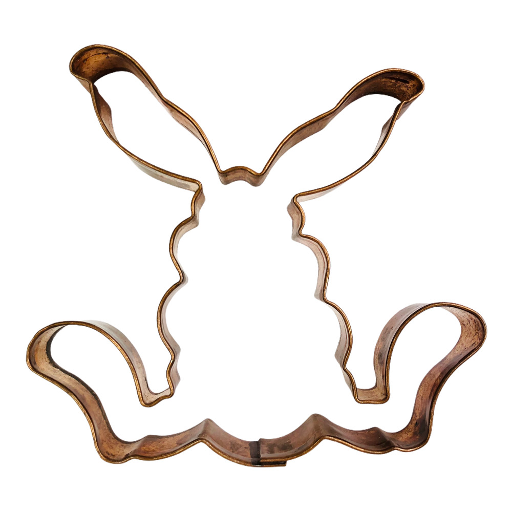Copper Cookie Cutter Easter Bunny Rabbit Dancing Big Feet 5.5 inches